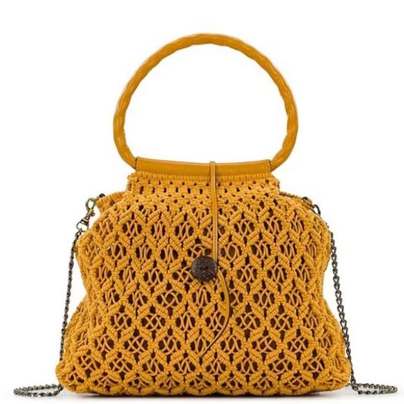 Patricia Nash Vibrant Orange Crochet Hobo Bag - Picture 2 of 8